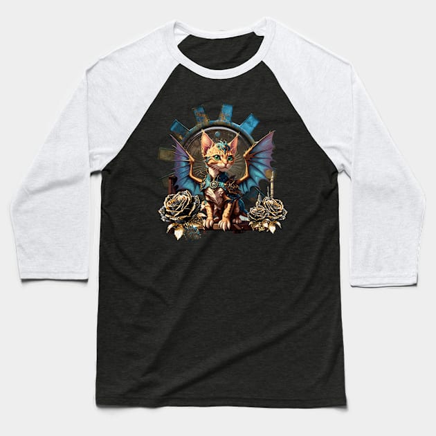 Wonderful fantasy steampunk cat. Baseball T-Shirt by Nicky2342